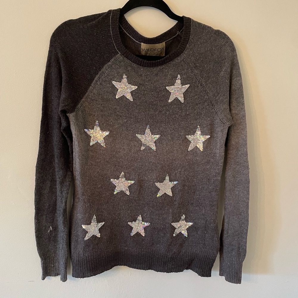 Wildfox White Label Sequin Star Sweater